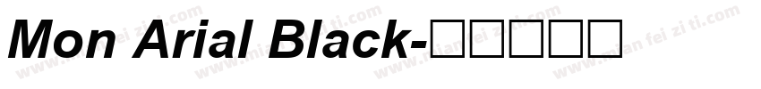 Mon Arial Black字体转换